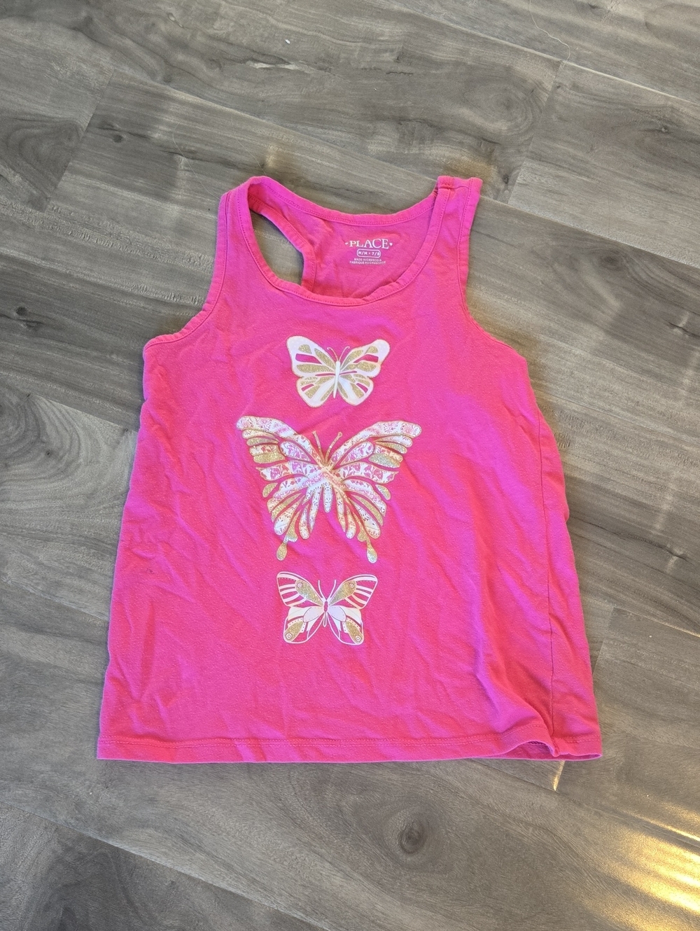 The Children's Place Hot Pink Butterfly Tank Top